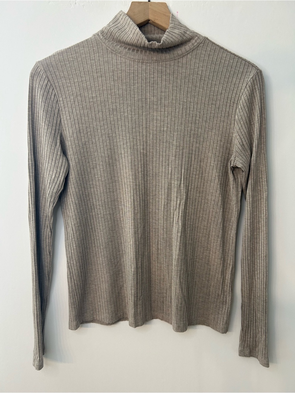 Haven Well Within Women’s Tan Drapey Rib Knit Turtleneck, Size Small - Picture 3 of 9